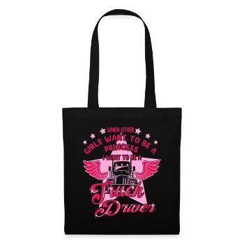 Want To Be Truck Driver For Women Trucker Gift - Stoffbeutel - Schwarz - Hinten