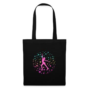 Patineuse artistique princesse de glace avec étoiles scintillantes - Sac en tissu - noir - Dos