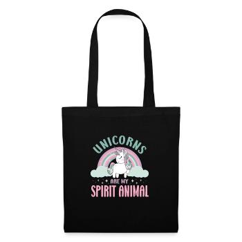 Vintage Rainbow Unicorn & I - Close Buddies Spirit - Tote Bag - black - Back