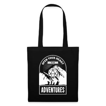 pen and paper adventure quote - Tote Bag - black - Back