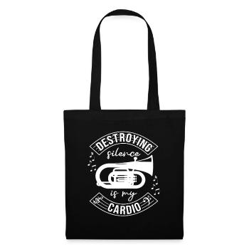 Détruire le silence est ma basse cardio baryton - Sac en tissu - noir - Dos