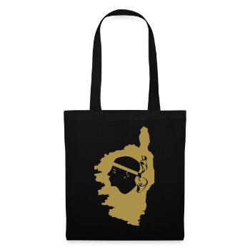 map corse - Sac en tissu - noir - Dos