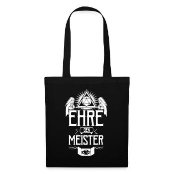 Pen and paper Ehre den Meister - Stoffbeutel - Schwarz - Hinten