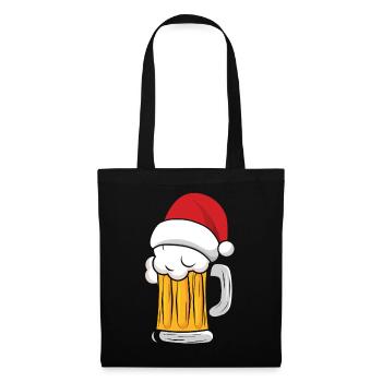 Beer Mug with Santa Claus Beanie Christmas - Tote Bag - black - Back