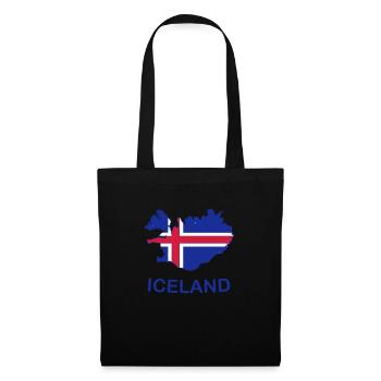 Islande - Sac en tissu - noir - Dos