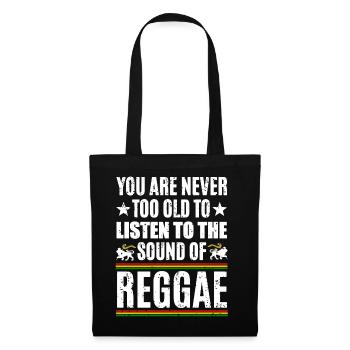 Never too old for reggae - Tote Bag - black - Back