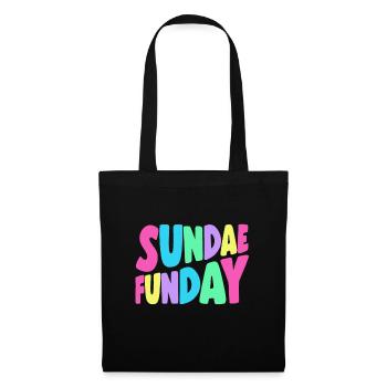 Sundae Funday Gelato Dessert Popsicle Gift Idea - Stoffbeutel - Schwarz - Hinten
