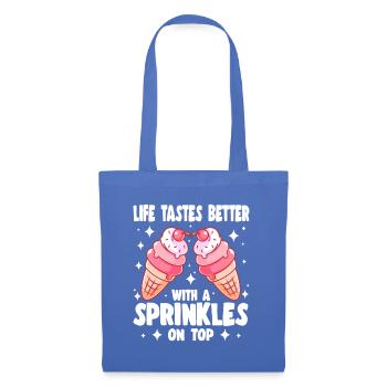 Life Tastes Better With Sprinkles On Top Gifts - Stoffbeutel - Hellblau - Hinten