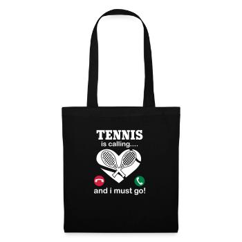 Tennis Is Calling And I Must Go - Stoffbeutel - Schwarz - Hinten