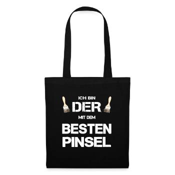 Anstreicher Maler bester Pinsel Geschenk lustig - Stoffbeutel - Schwarz - Hinten