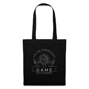 IT shirt gamedesigner gott - Stoffbeutel - Schwarz - Hinten