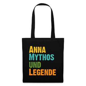 Mythos Anna die Legende Vorname Anna - Stoffbeutel - Schwarz - Hinten