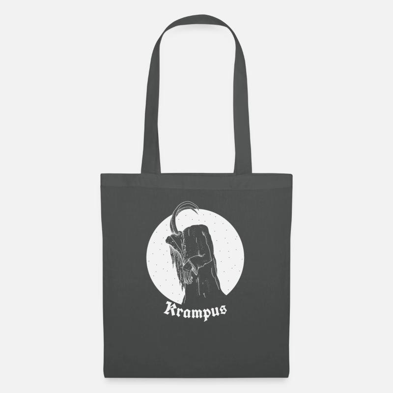 Gruss vom Krampus Weihnachtsdämon Krampus Geschenk - Stoffbeutel - Graphite