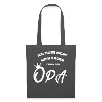 Opa Geschenk bester Opa - Stoffbeutel - Graphite - Vorne