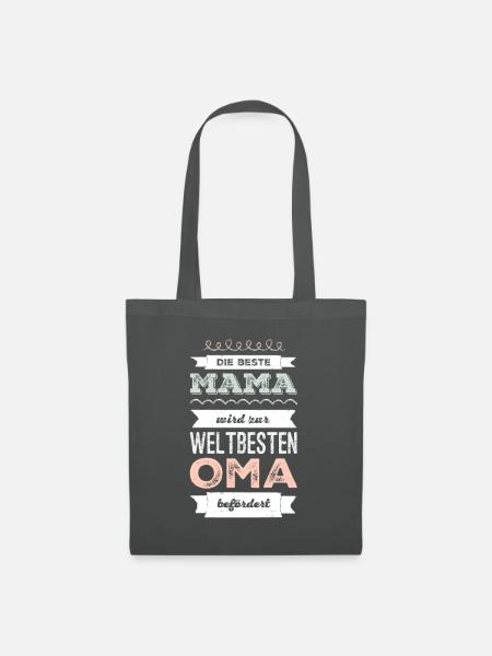 Mama wird Oma Geschenke - Stoffbeutel - Graphite