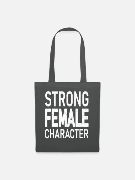 Starker weiblicher Charakter - Stoffbeutel - Graphite