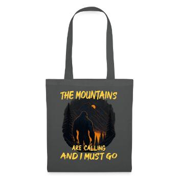 The Mountains Are Calling and I Must Go - Bigfoot - Tote Bag - graphite grey - Front