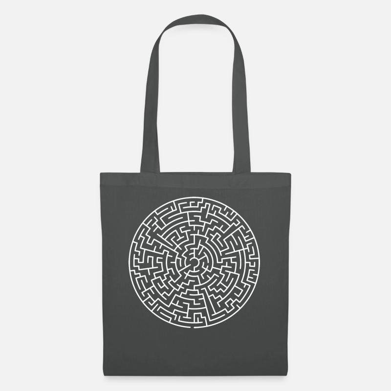 Labyrinthe blanc - Sac en tissu - gris graphite