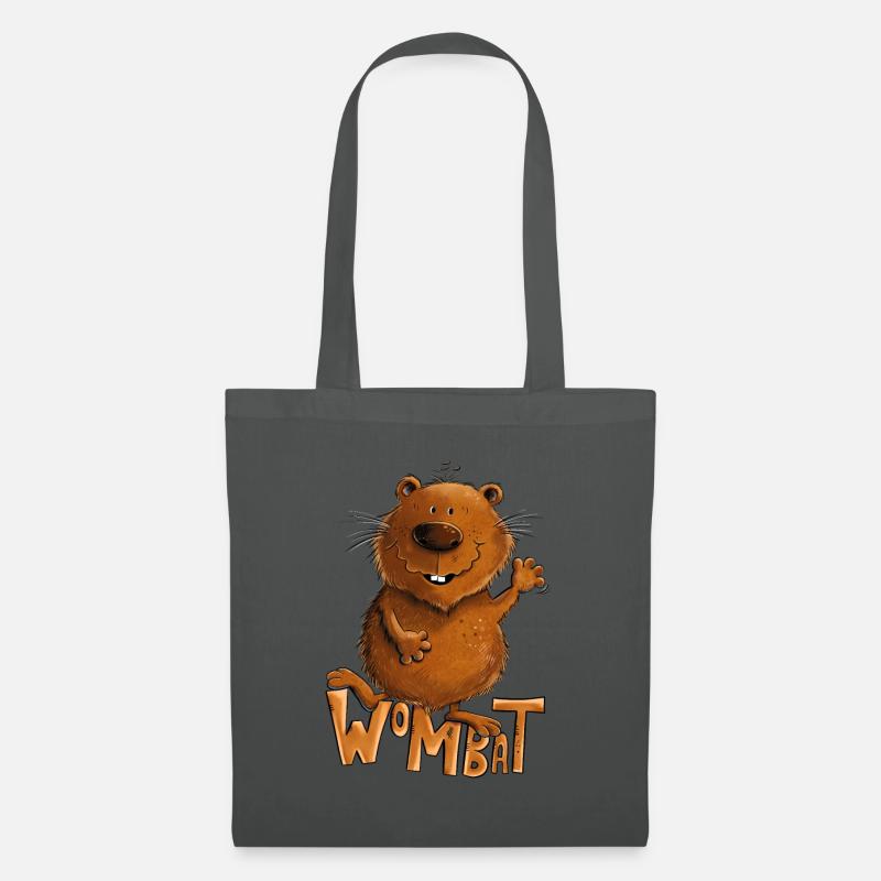 Kleiner Wombat - Stoffbeutel - Graphite