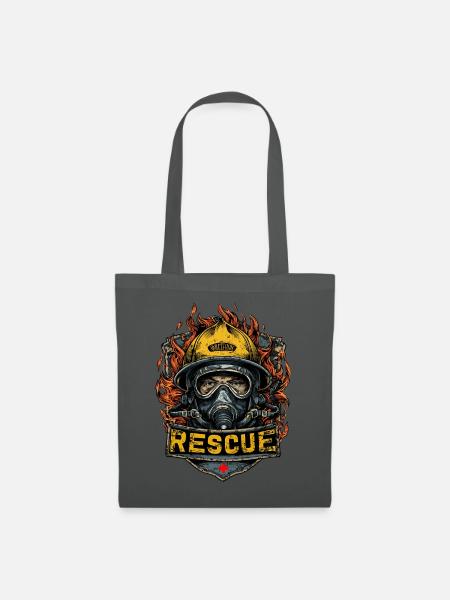 Feuerwehrmann Feuerwehr Wehr Rescue - Stoffbeutel - Graphite