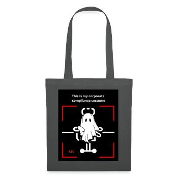 Corporate Compliance Geisterkostüm lustiges Halloween - Stoffbeutel - Graphite - Vorne
