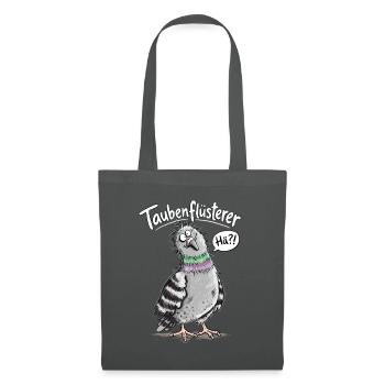 Taubenflüsterer I Taube Stadttaube Vogelhumor - Stoffbeutel - Graphite - Vorne