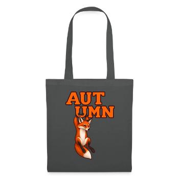 Fox – Herbst-Wildtierdesign - Stoffbeutel - Graphite - Vorne
