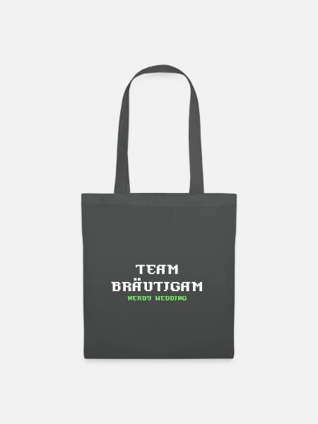 Team Bräutiguam nerdy Wedding JGA Geschenk - Stoffbeutel - Graphite