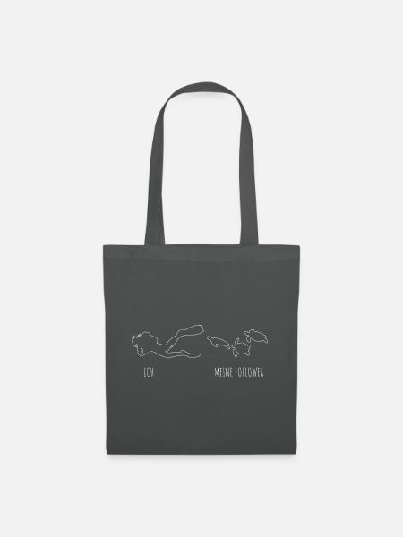 Ich Meine Follower Turtle Schildkröter Tauchen Tau - Stoffbeutel - Graphite