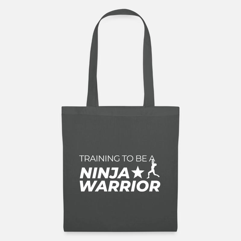 Training to be a Ninja Warrior - Stoffbeutel - Graphite