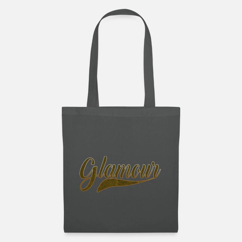 Glitzer Glamour Geschenk Idee Spruch - Stoffbeutel - Graphite