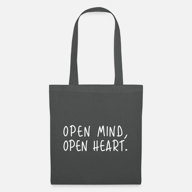 OPEN HEART - Stoffbeutel - Graphite