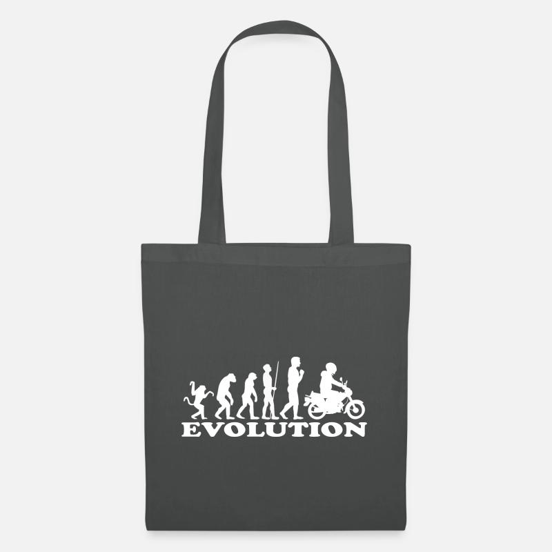 Evolution Moped Mofafahrer Mofa Geschenk idee - Stoffbeutel - Graphite