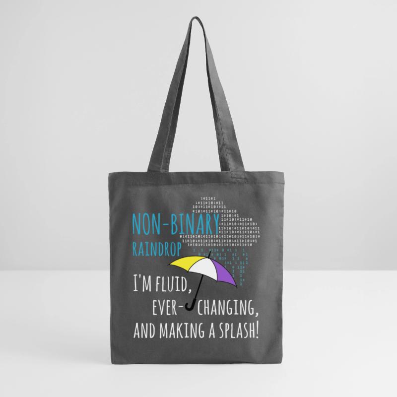 Non-binary raindrops non-binary PRIDE LGBT Tote Bag