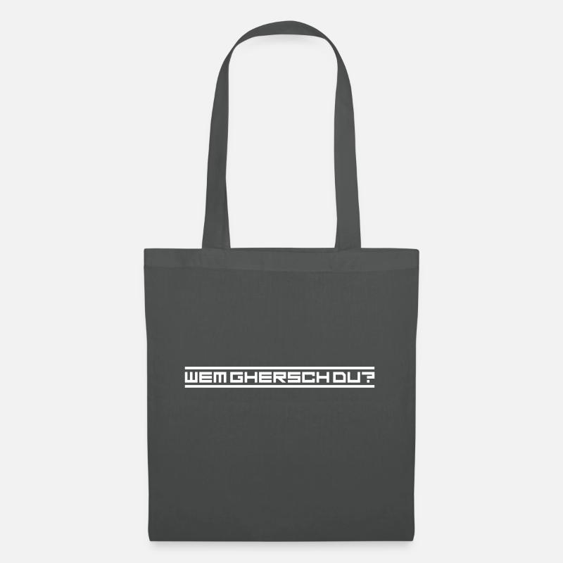 Wem ghersch du? - Stoffbeutel - Graphite
