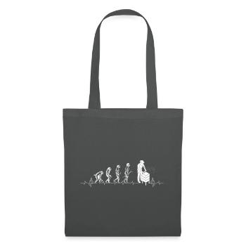 Evolution Imker Shirt - Geschenk Bienenzüchter Ges - Stoffbeutel - Graphite - Vorne