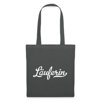 Läuferin - Stoffbeutel - Graphite - Vorne