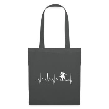 Chemise de danse • Battement de coeur de ballet • Cadeau - Sac en tissu - gris graphite - Devant