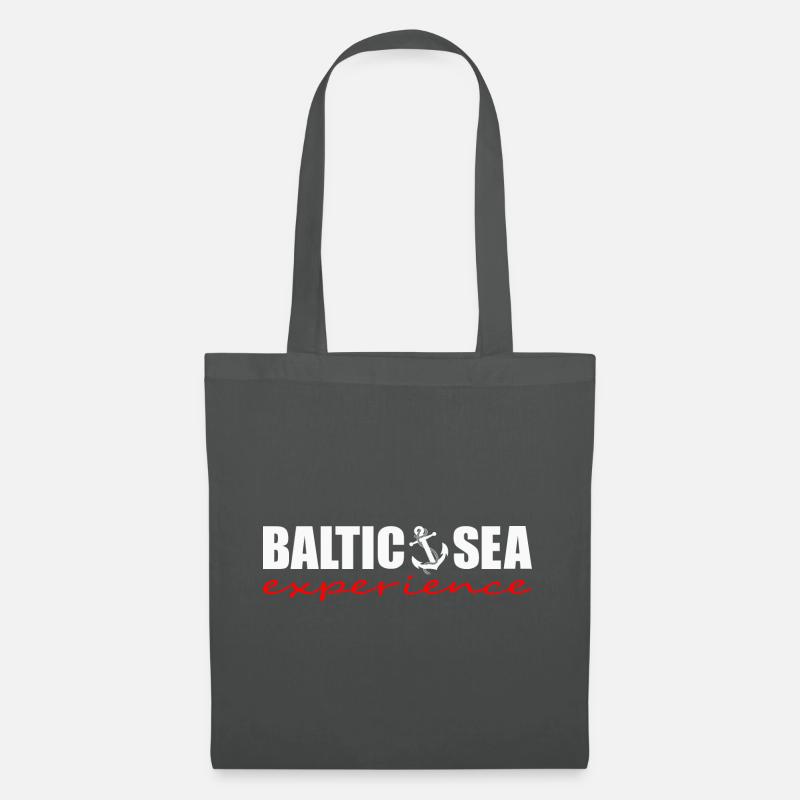 BALTIC SEA EXPERIENCE logo white / red anchor - Tote Bag - graphite grey