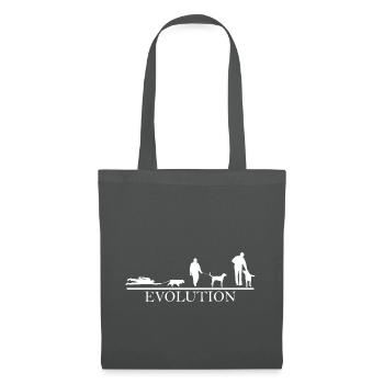 Evolution Gassi gehen Hund - Stoffbeutel - Graphite - Vorne