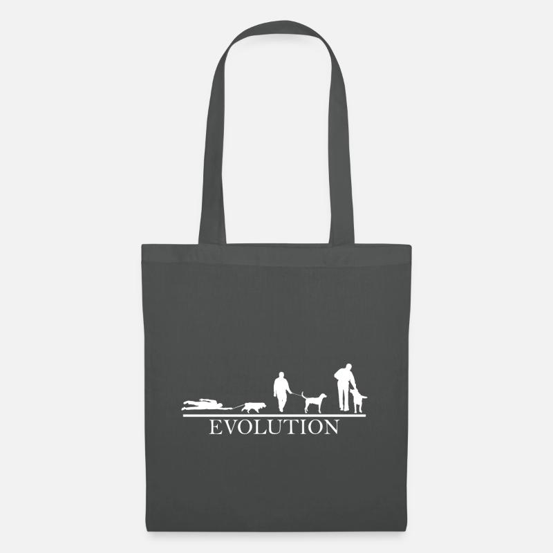 Evolution Gassi gehen Hund - Stoffbeutel - Graphite