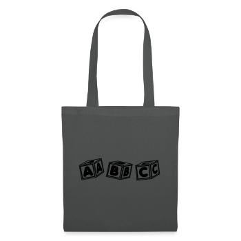 ABC blocks - Tote Bag - graphite grey - Front