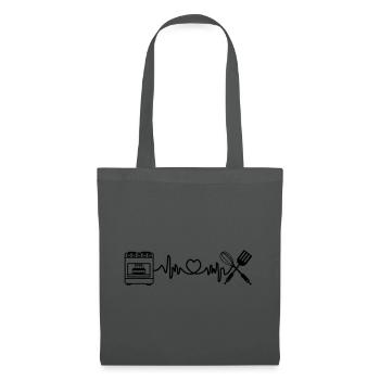 Cardio heart rate kitchen oven - Tote Bag - graphite grey - Front