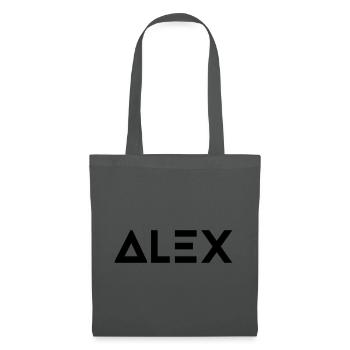 Prénom Alex - Sac en tissu - gris graphite - Devant