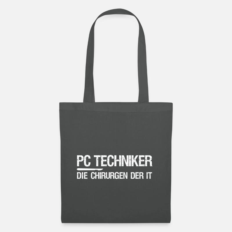 PC Techniker die Chirurgen der IT Geschenk - Stoffbeutel - Graphite