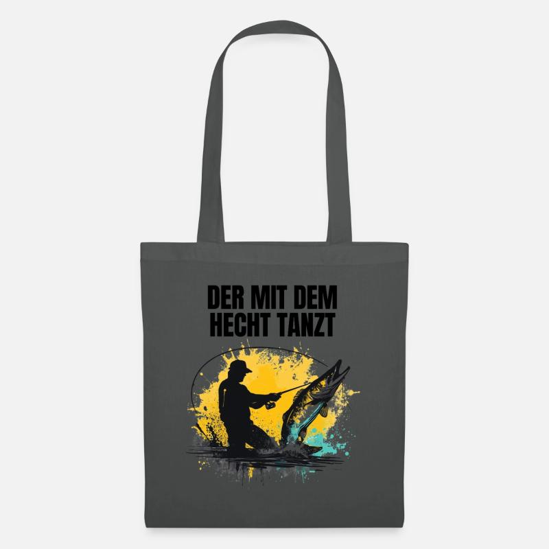 Der mit dem Hecht tanzt - Stoffbeutel - Graphite
