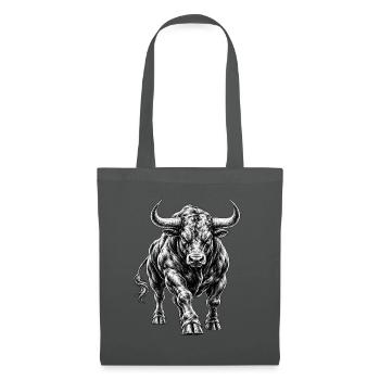 Stier Grafik - Stoffbeutel - Graphite - Vorne
