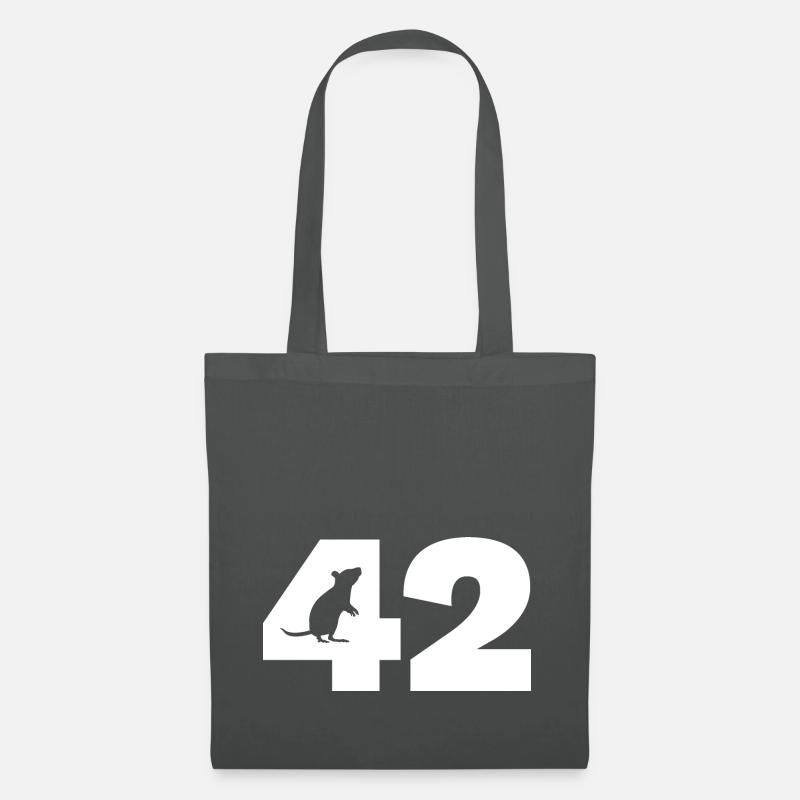 42 - Maus - Stoffbeutel - Graphite