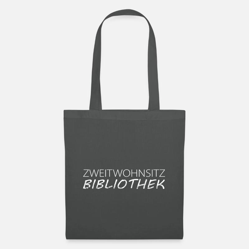 Zweitwohnsitz Bibliothek - Stoffbeutel - Graphite