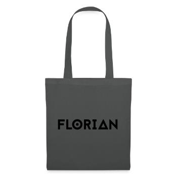 Prénom Florian - Sac en tissu - gris graphite - Devant